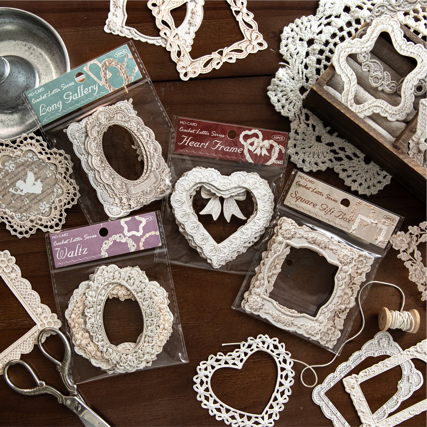 Crochet Floral Letter Frame Papers