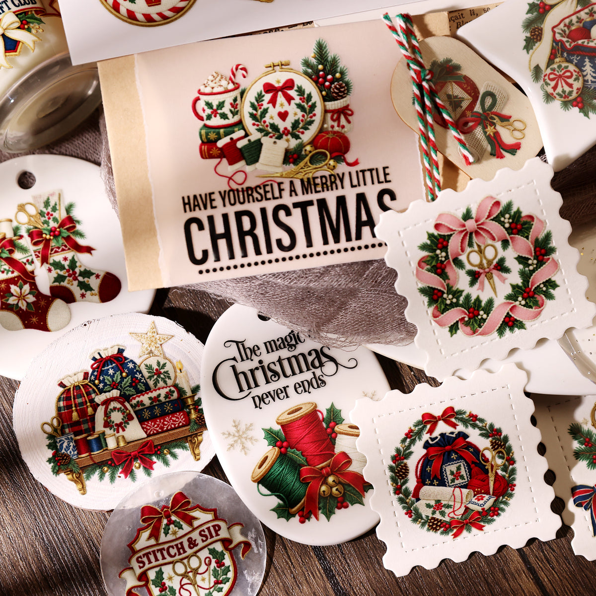 Handmade Christmas Transfer Stickers