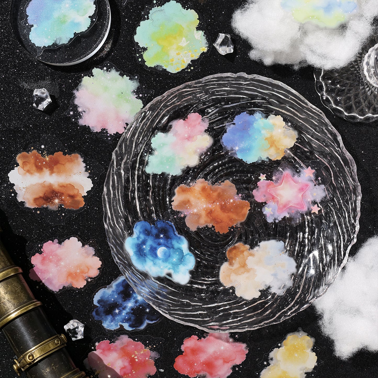 Watercolor Cloud Wash Stickers