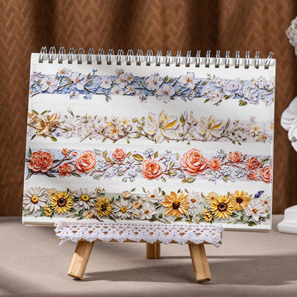 Embossed Oil Painting Floral Tape