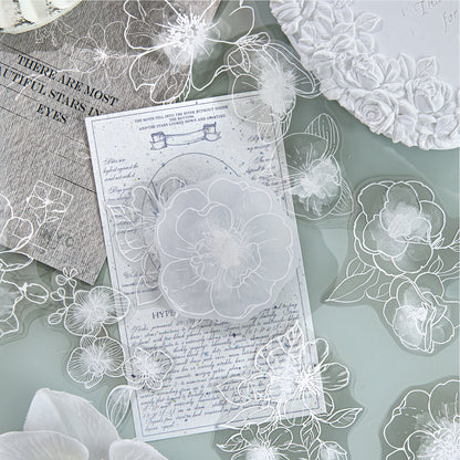 Moonlit Floral Shadows Stickers