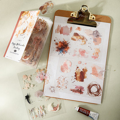 Misty Watercolor Sticker Book