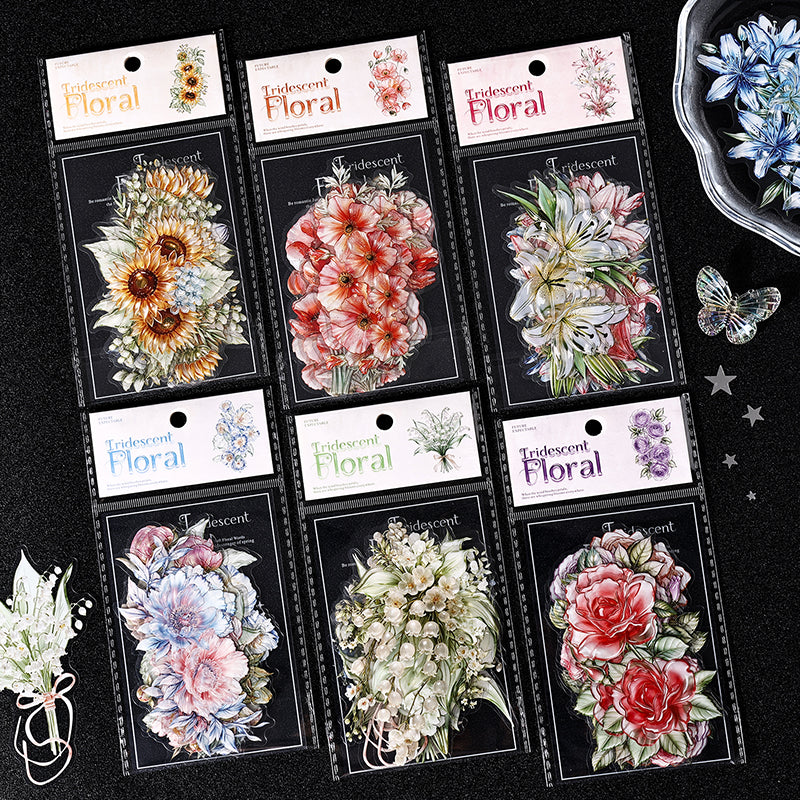 Iridescent Floral Stickers