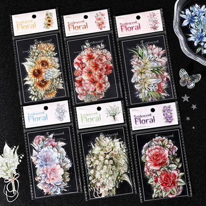 Iridescent Floral Stickers
