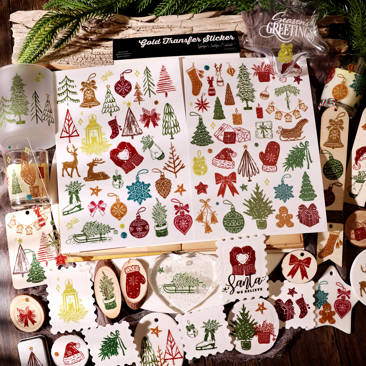Christmas illustration Transfer Stickers