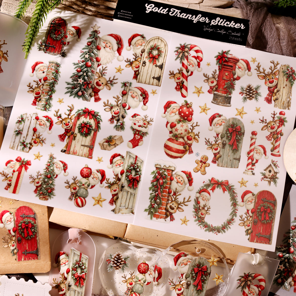 Christmas Santa Claus Transfer Stickers