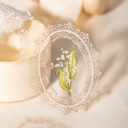 Glayed Tulle Lace Stickers