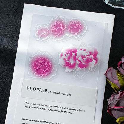 Colorful Floral Shadows Stickers