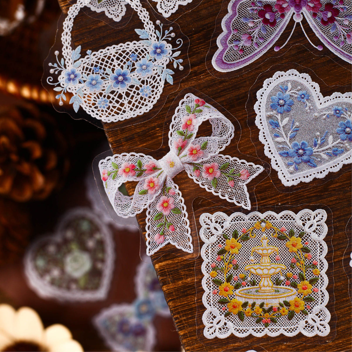 Sheer Floral Stickers