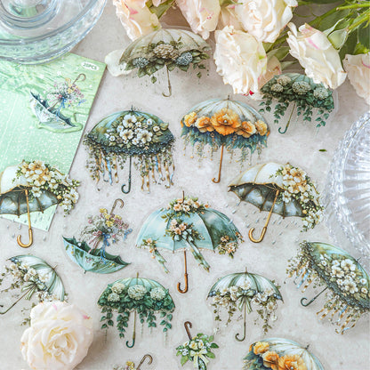 Floral Umbrella Concerto Stickers