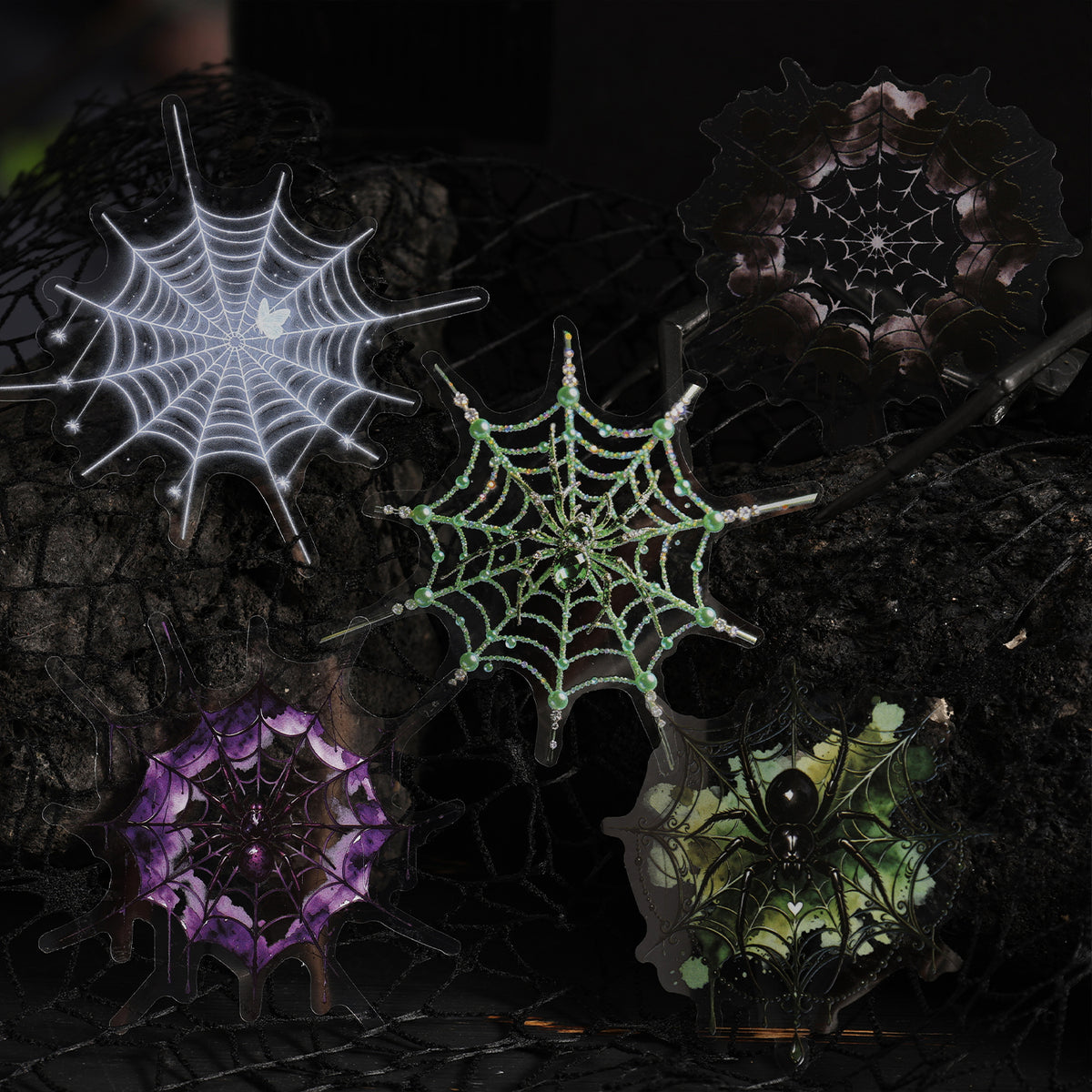 Vintage Spider Web Stickers