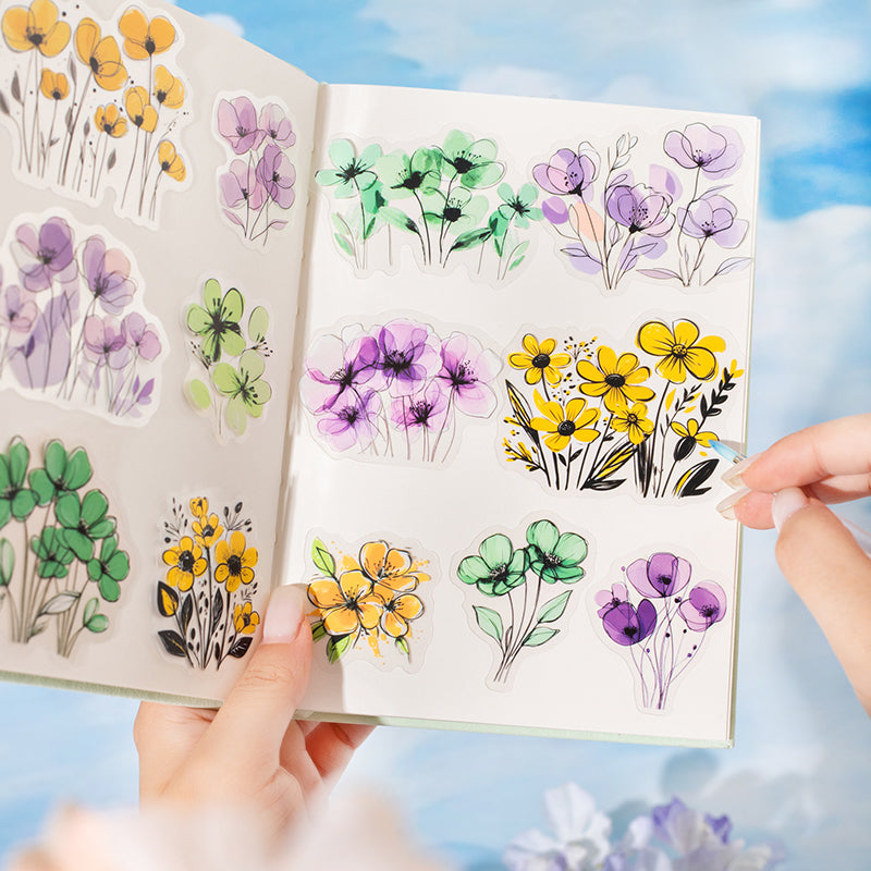 Draw Flowers and Traces Stickers