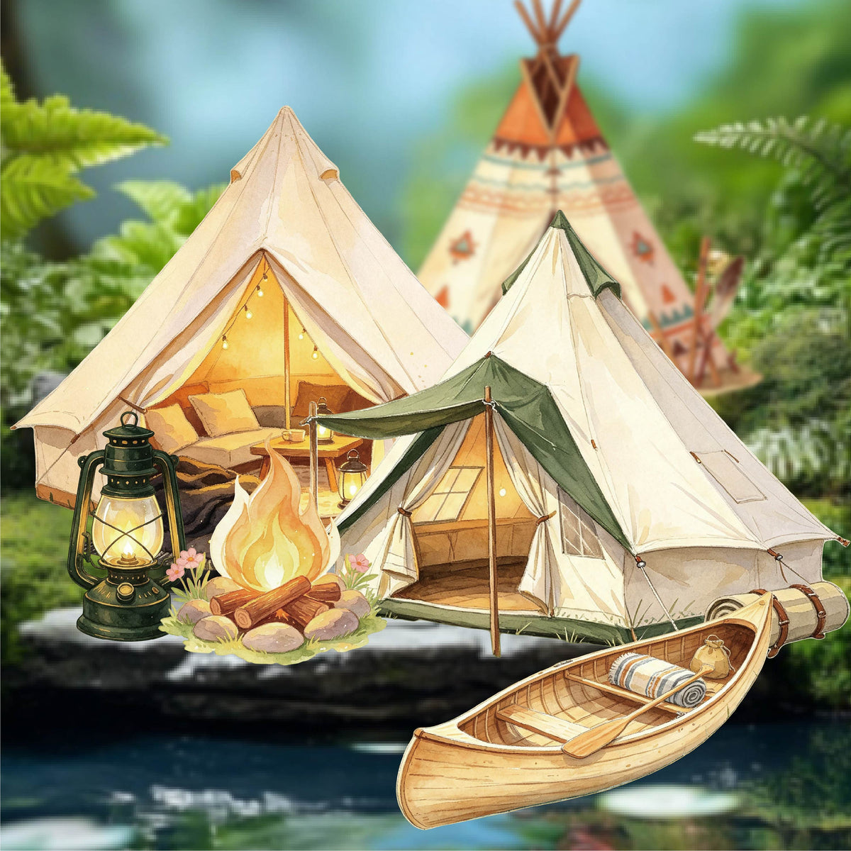 Camping Adventure Stickers