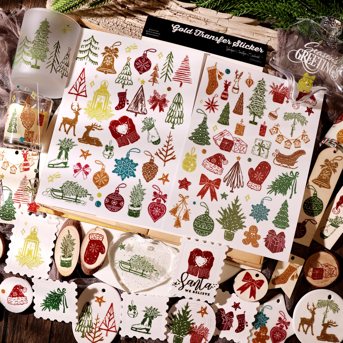 Christmas illustration Transfer Stickers