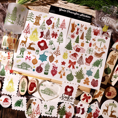 Christmas illustration Transfer Stickers