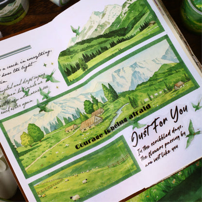 Wandering Green Pasture Washi Tape