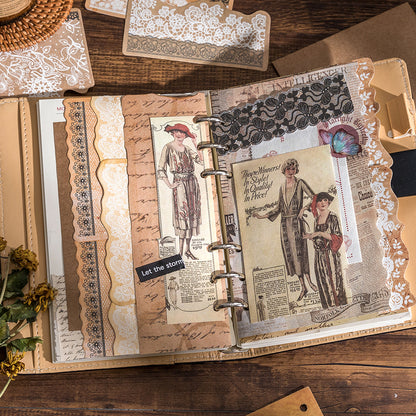 Vintage Yellowed Lace Paper