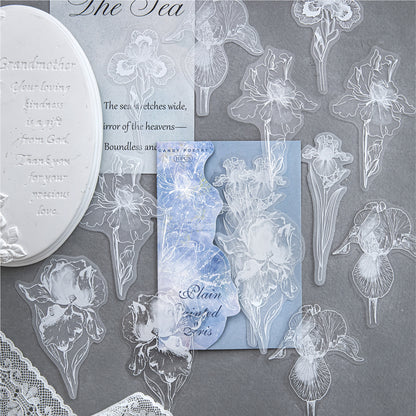 Moonlit Floral Shadows Stickers