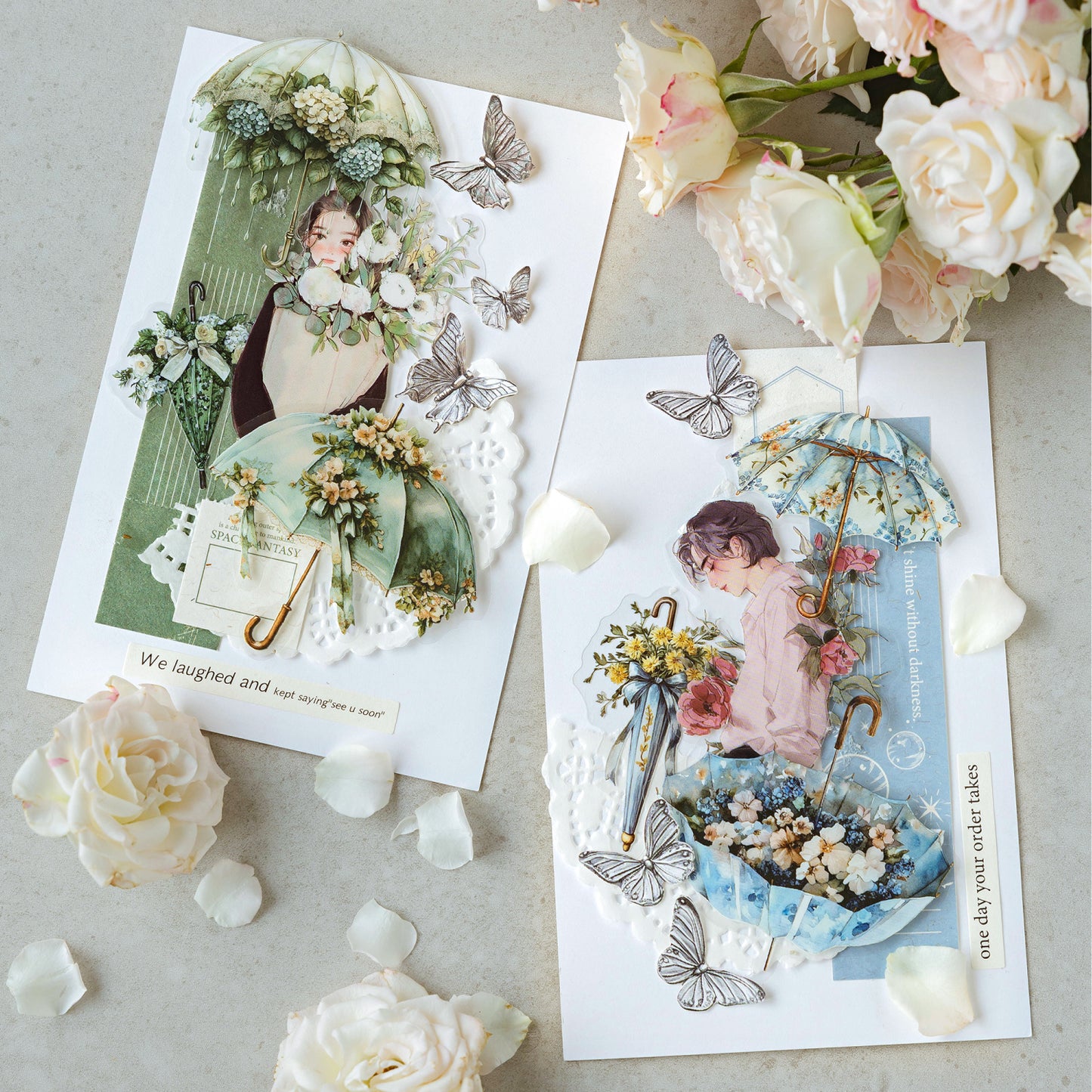 Floral Umbrella Concerto Stickers