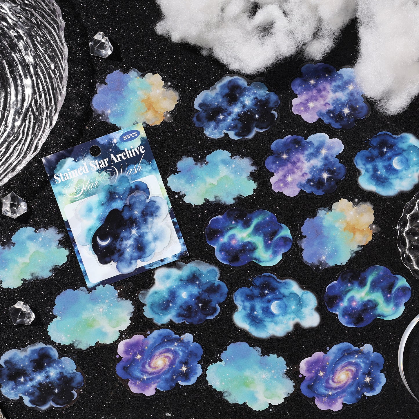 Watercolor Cloud Wash Stickers