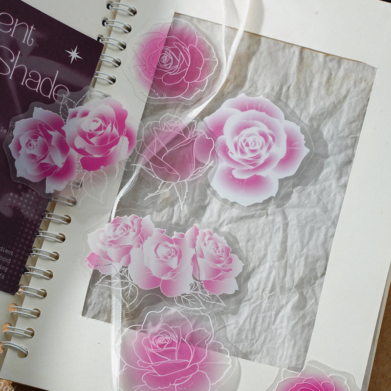 Colorful Floral Shadows Stickers