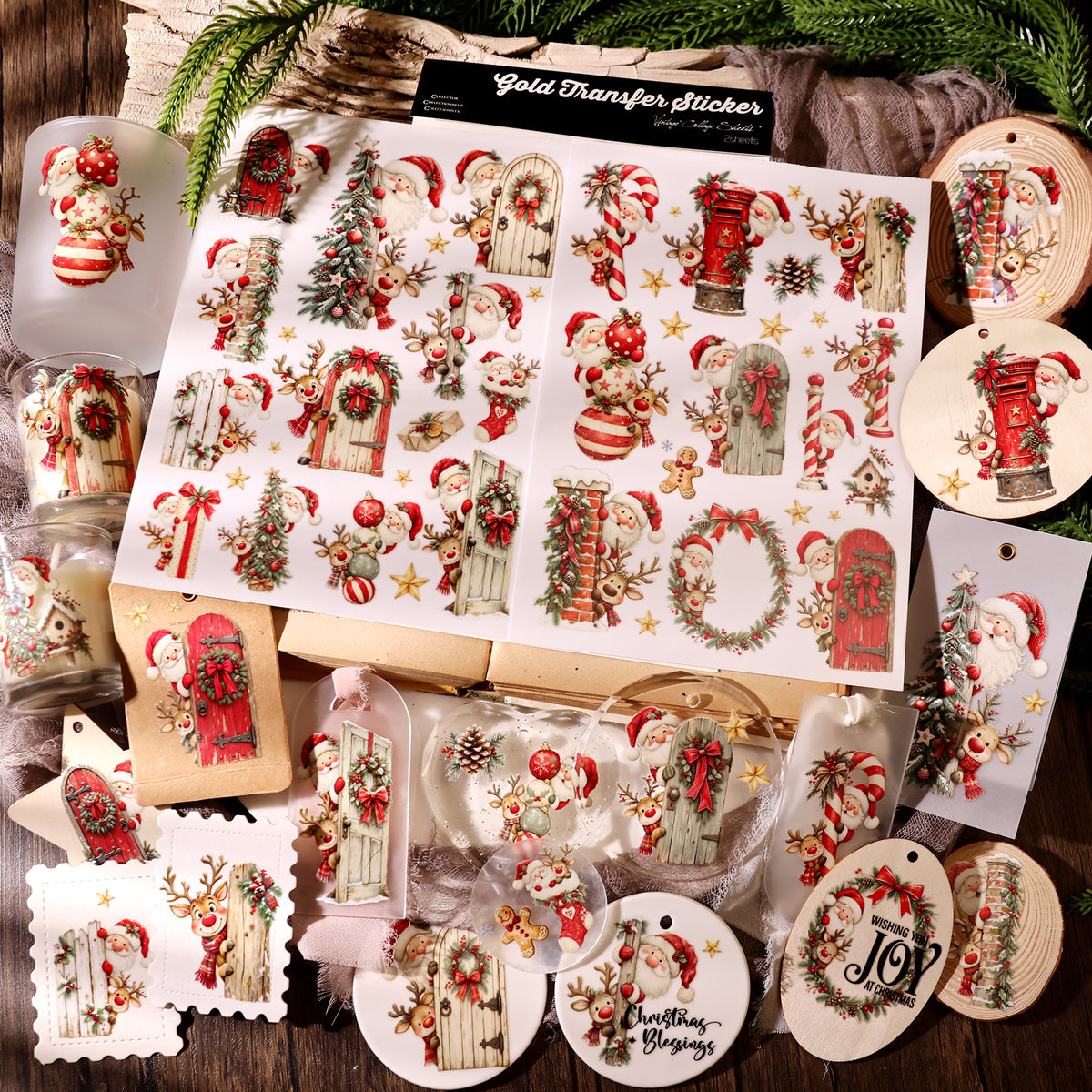 Christmas Santa Claus Transfer Stickers
