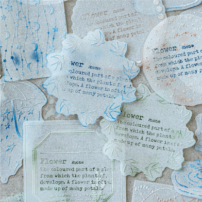 White Mist Journal Puffy Stickers