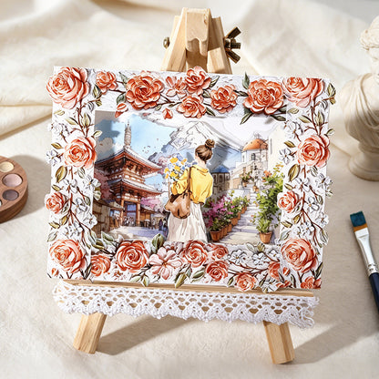 Embossed Oil Painting Floral Tape
