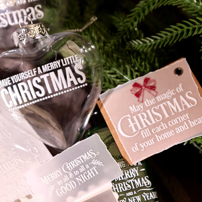 Christmas Holiday Words Transfer Stickers