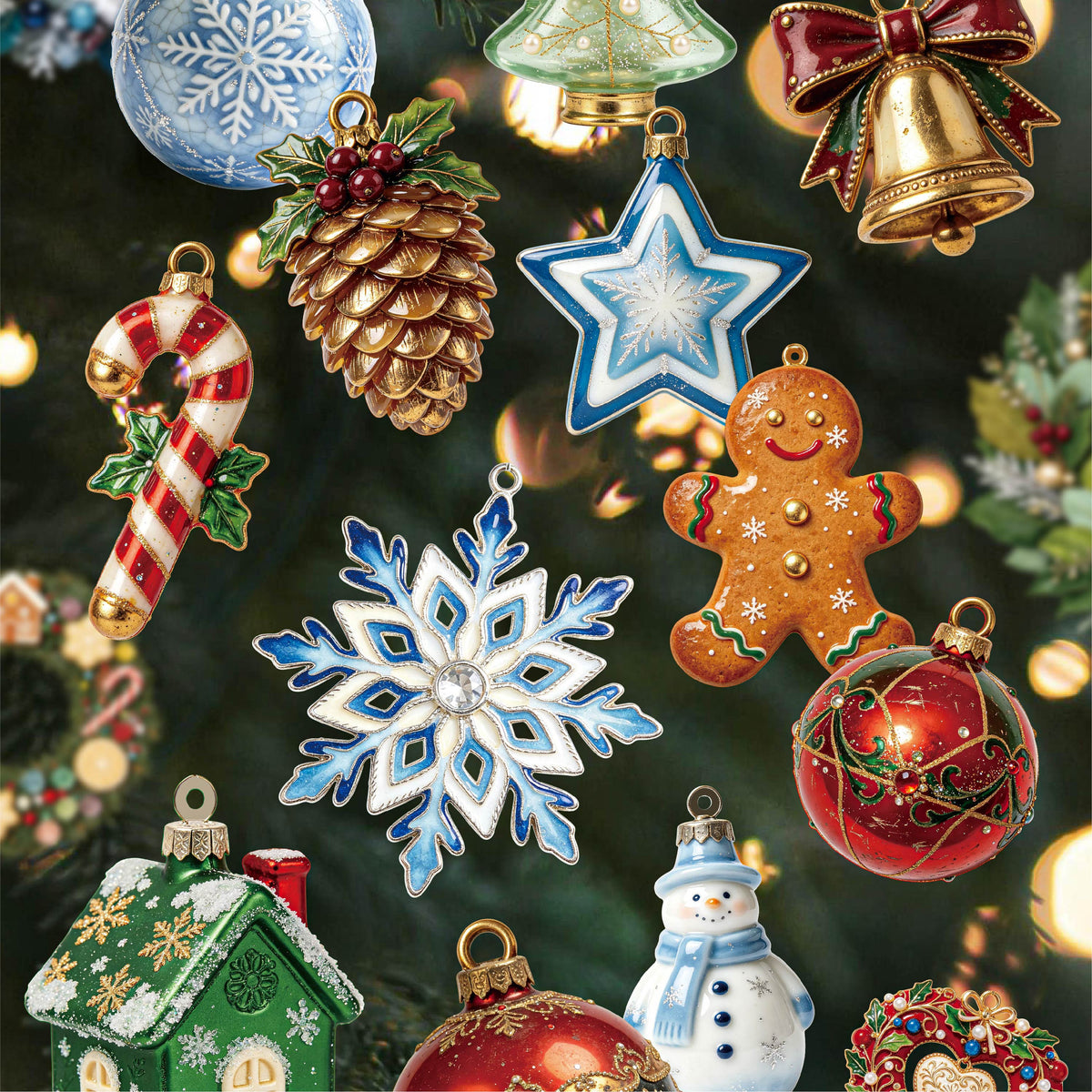 Christmas Wreath Stickers