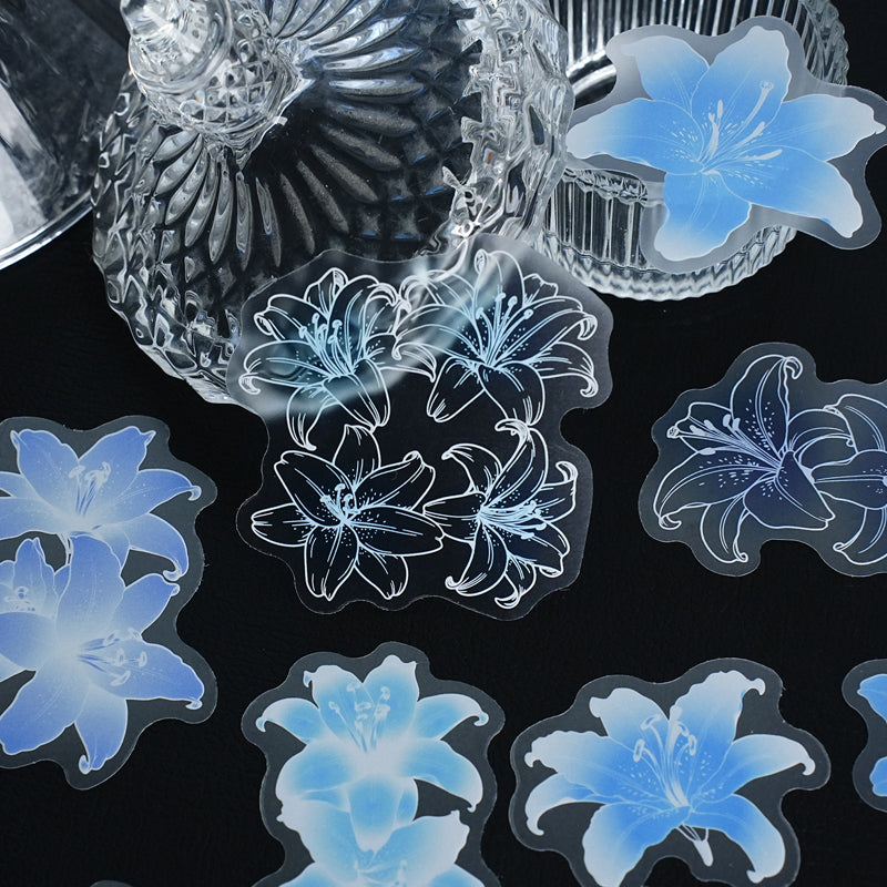 Colorful Floral Shadows Stickers