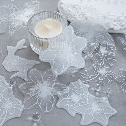 Moonlit Floral Shadows Stickers
