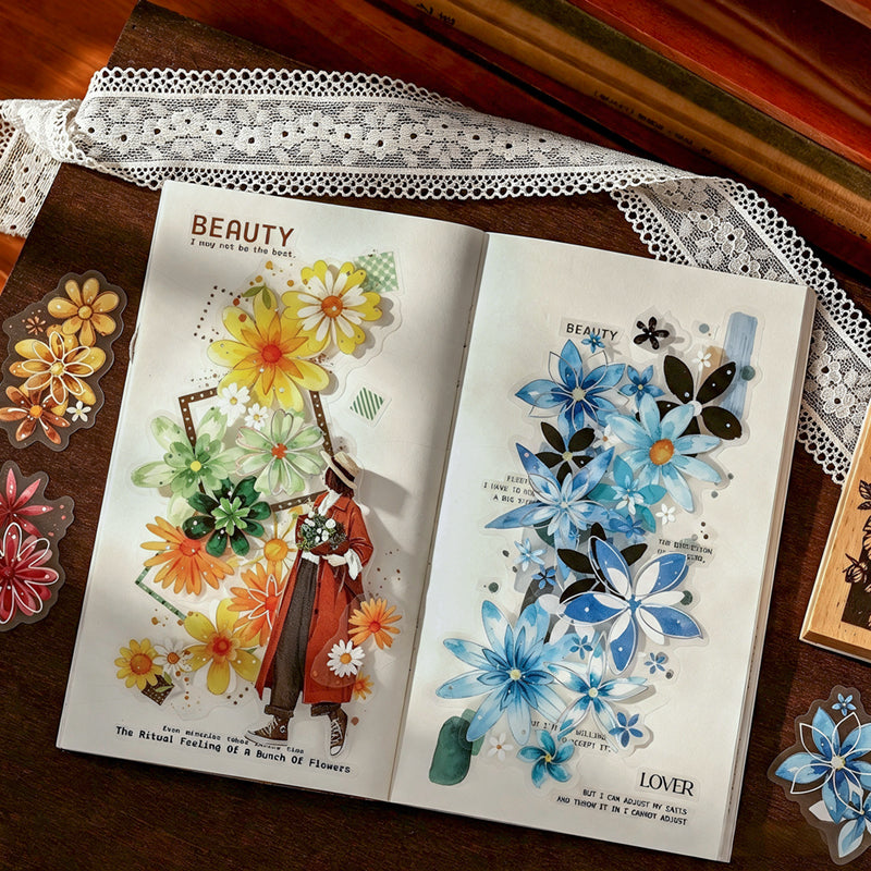 Starlit Flower Field Stickers
