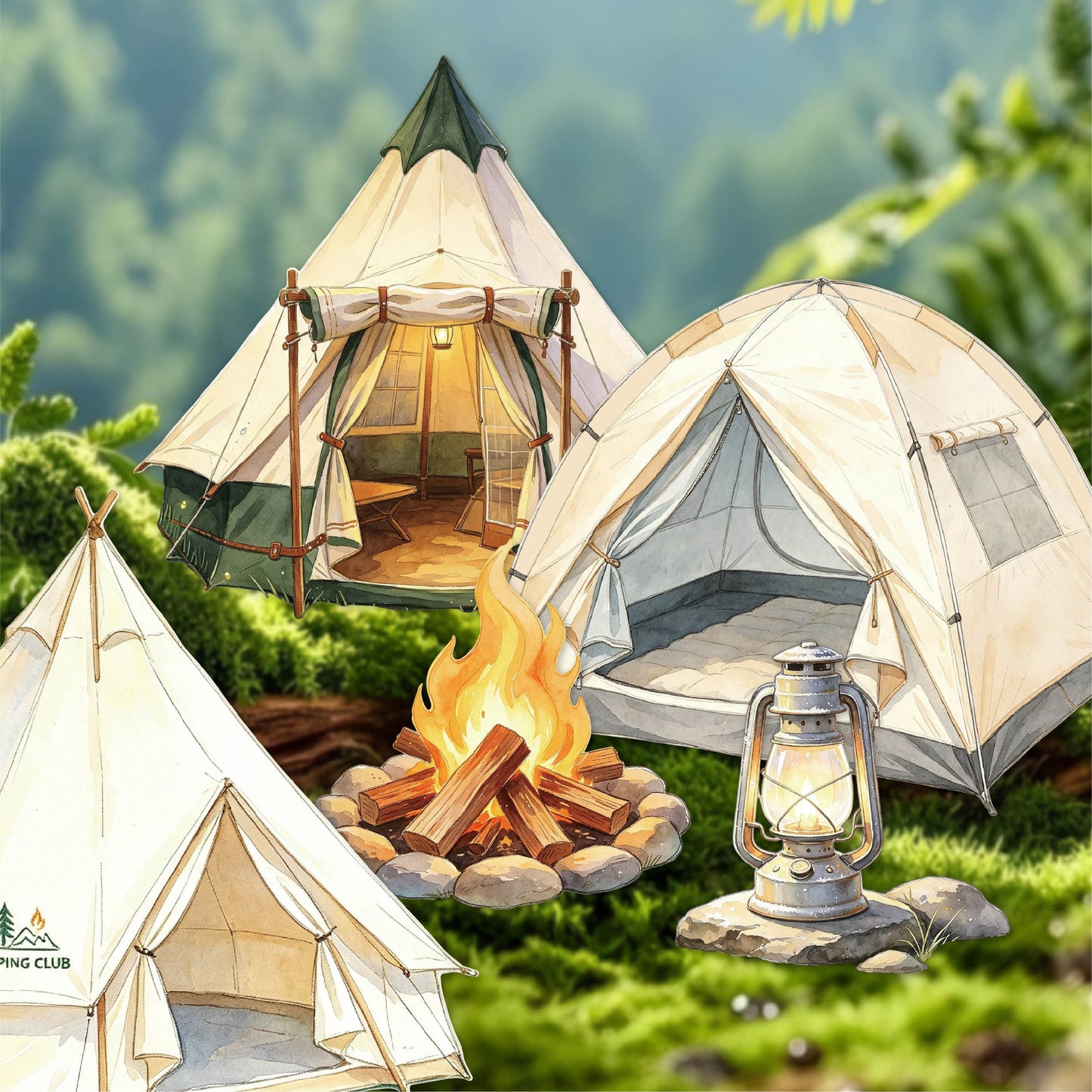Camping Adventure Stickers