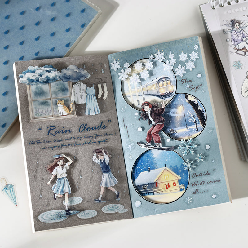 Listening to Rain and Snow Sticker Book