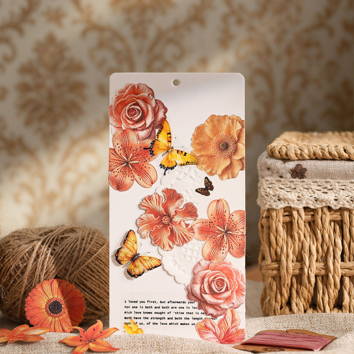 Woven Floral Omnia Stickers