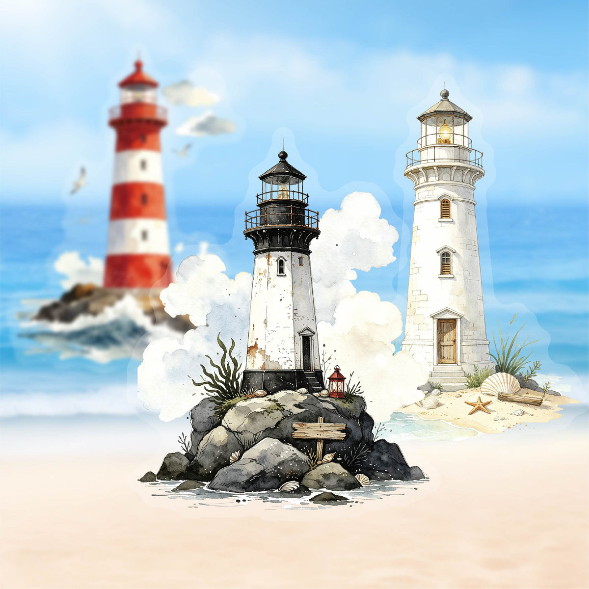 Lighthouse Stickers