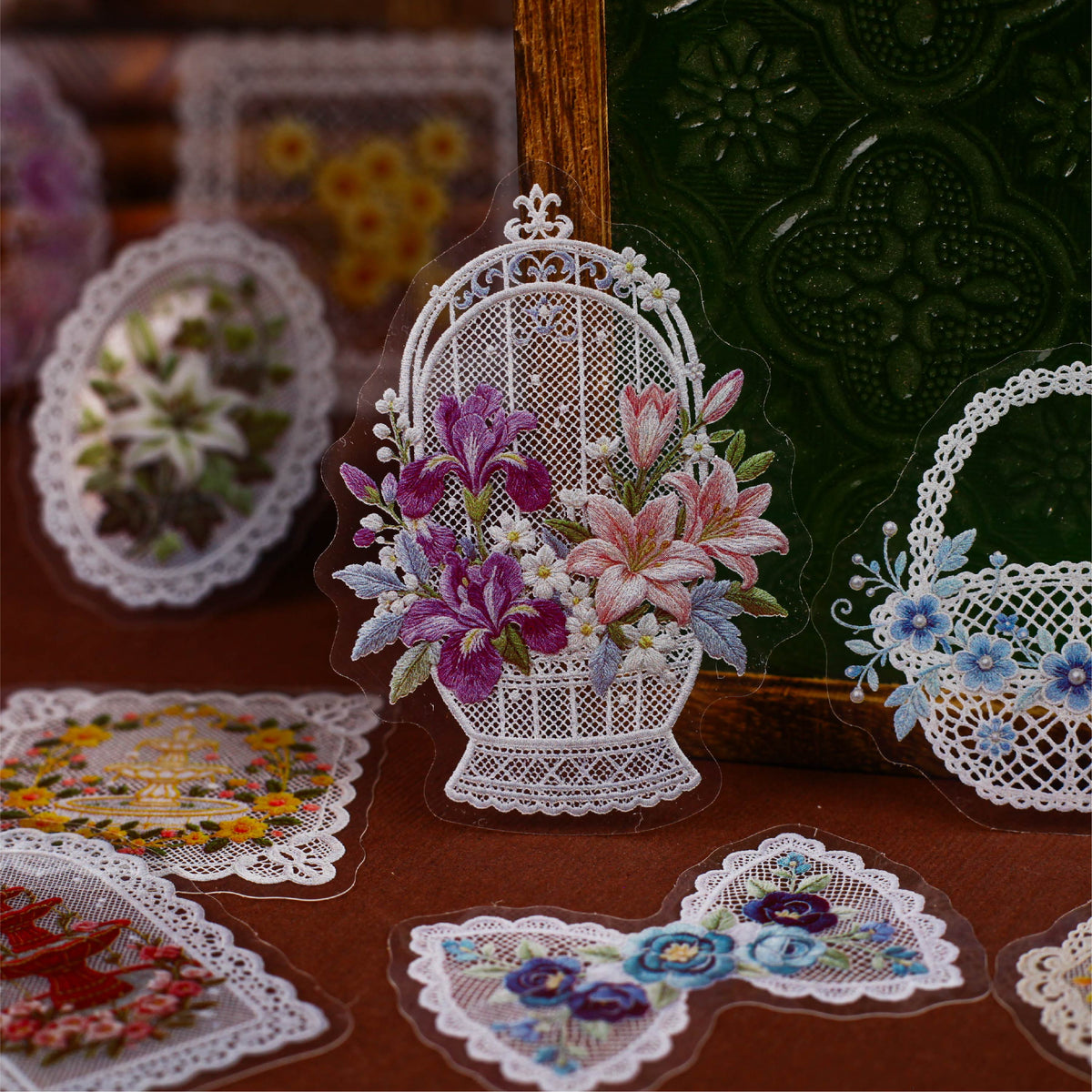 Sheer Floral Stickers