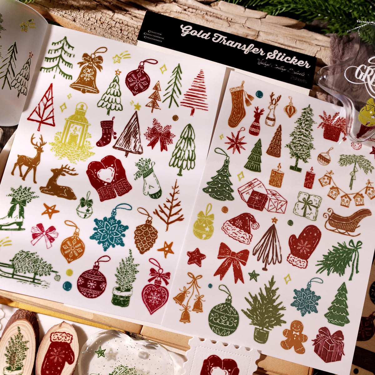 Christmas illustration Transfer Stickers