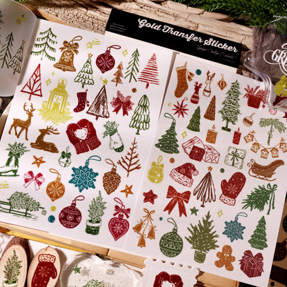 Christmas illustration Transfer Stickers