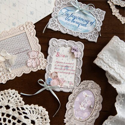 Crochet Floral Letter Frame Papers