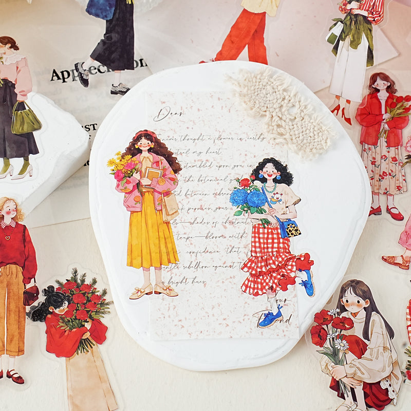 Wind Meets Flowers Stickers