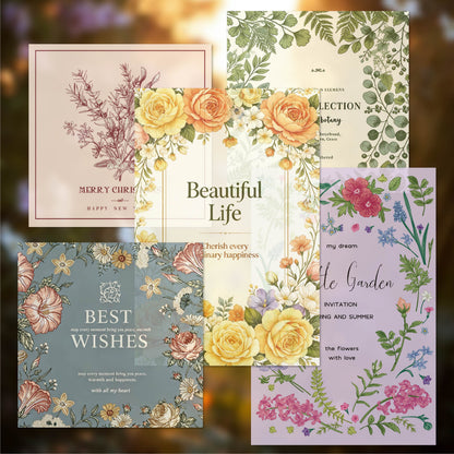 Floral Botanical Vellum Papers