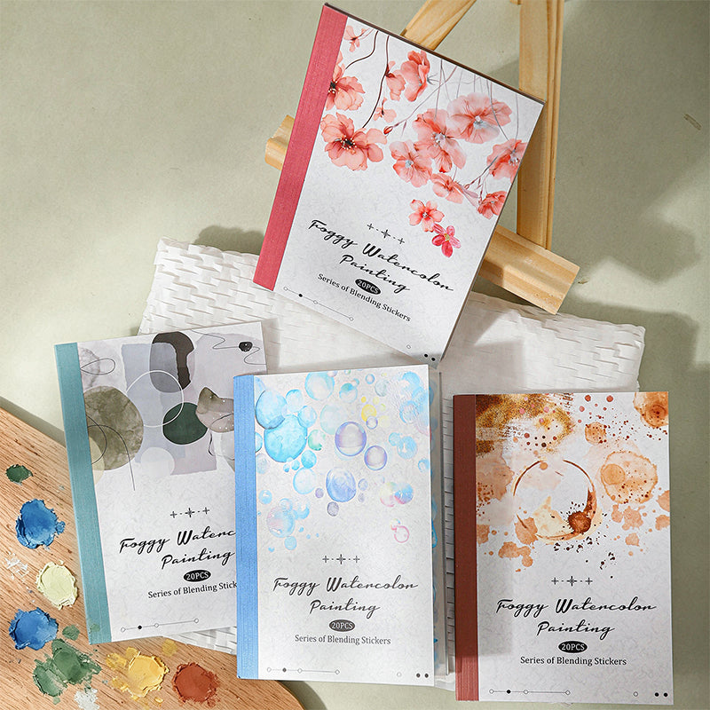 Misty Watercolor Sticker Book
