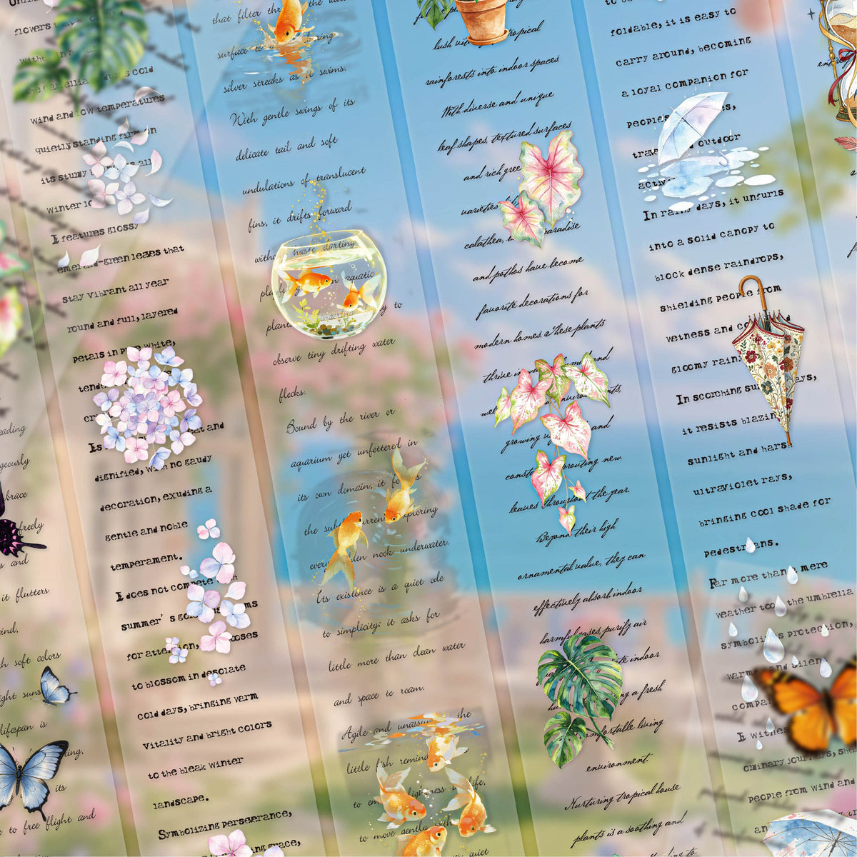 Butterfly English Ephemera Tape