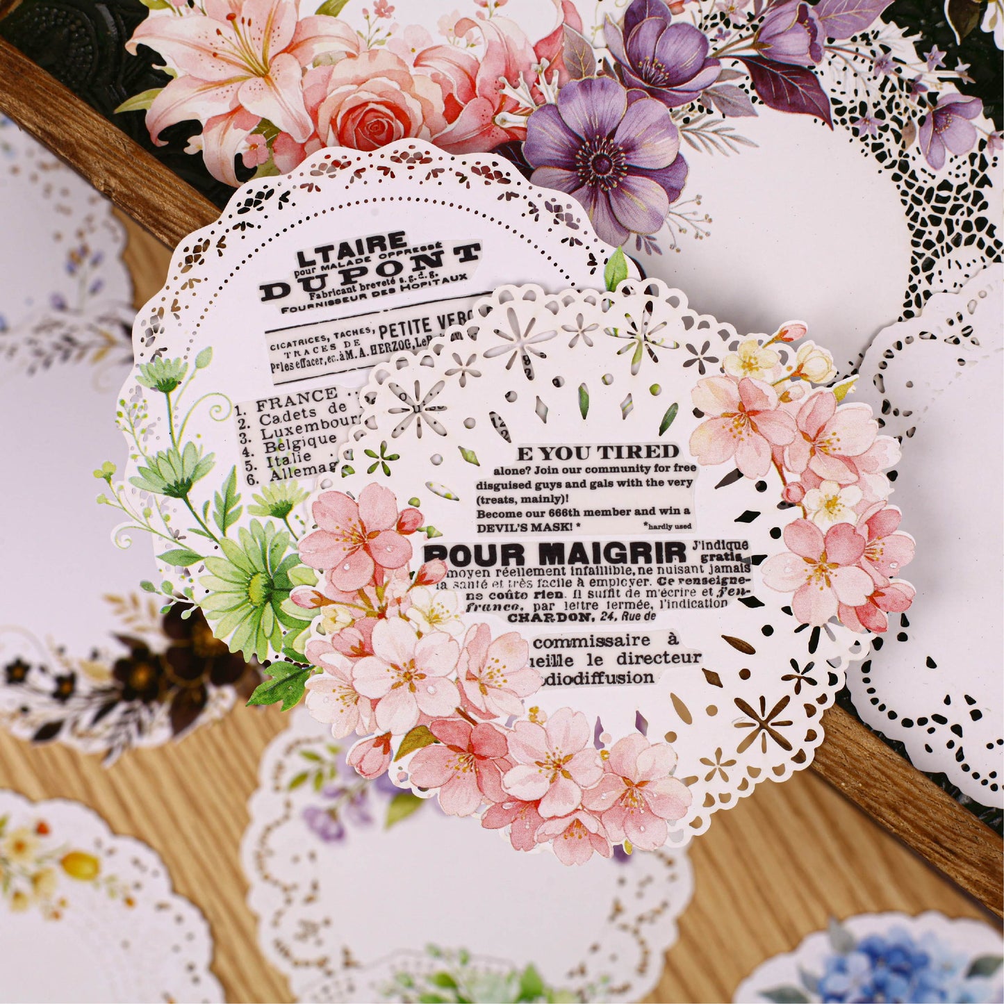 Lace Floral Stickers