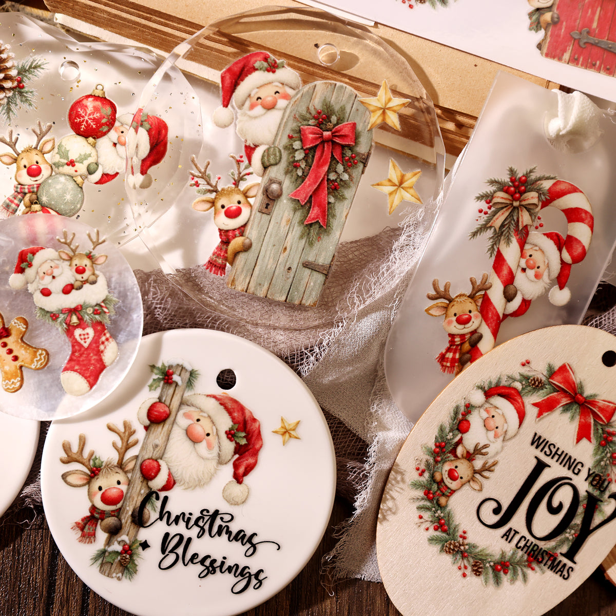 Christmas Santa Claus Transfer Stickers