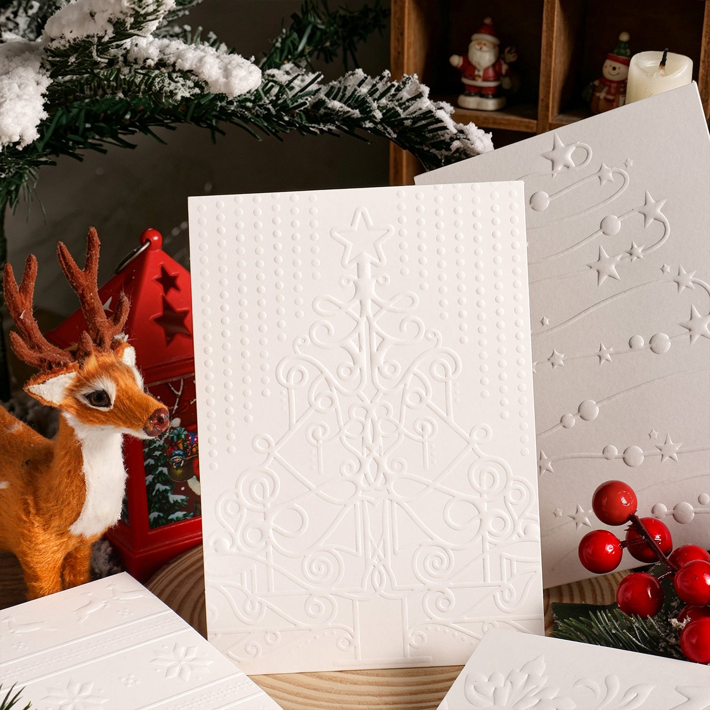 Christmas Winter Tales embossed Papers