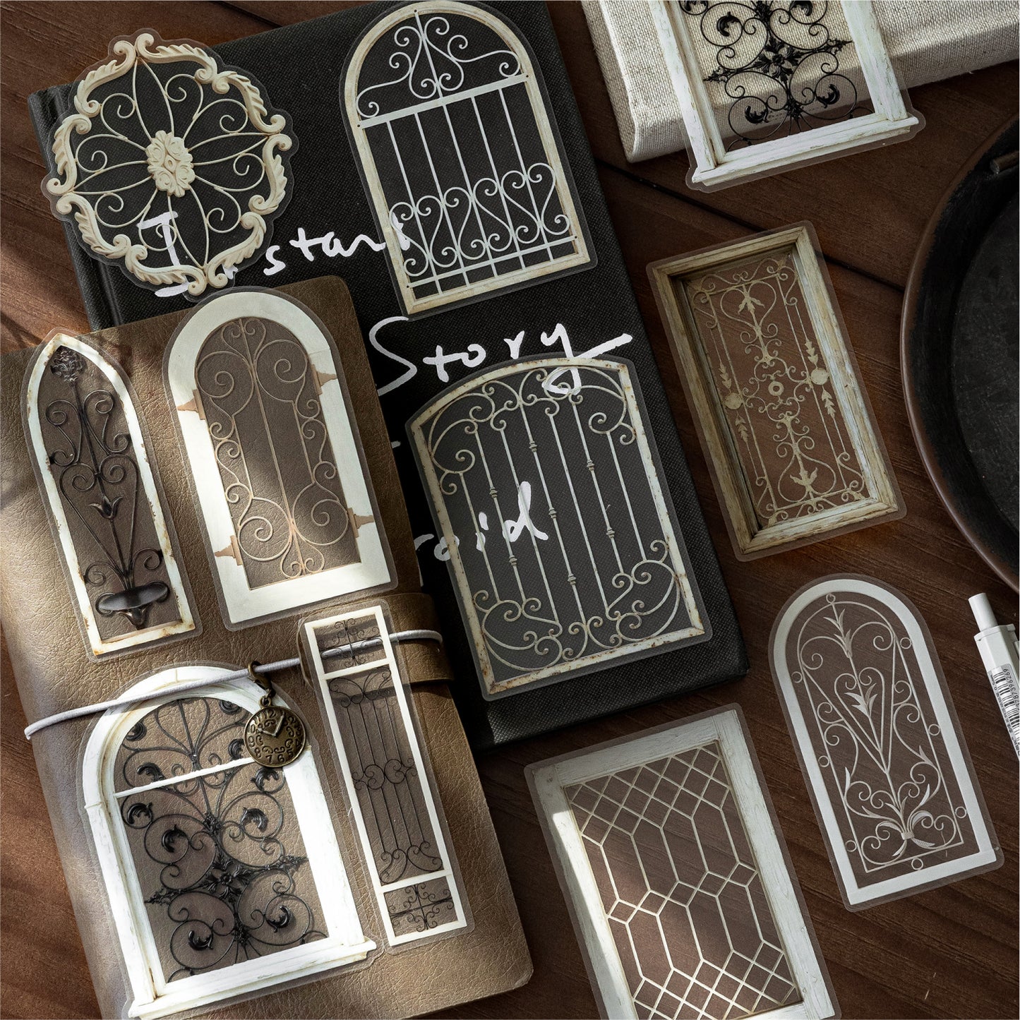 Iron Floral Window Stickers