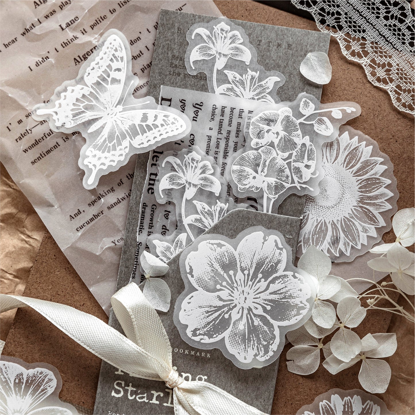Half-Tone Nature Stickers